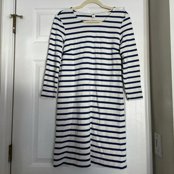 Old Navy | Dresses | Old Navy Blue Striped T Shirt Dress Mini Long Sleeve  Small | Poshmark